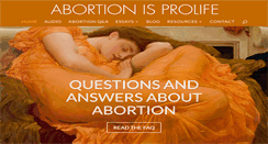 Desktop Screenshot of abortionisprolife.com