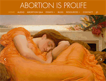 Tablet Screenshot of abortionisprolife.com
